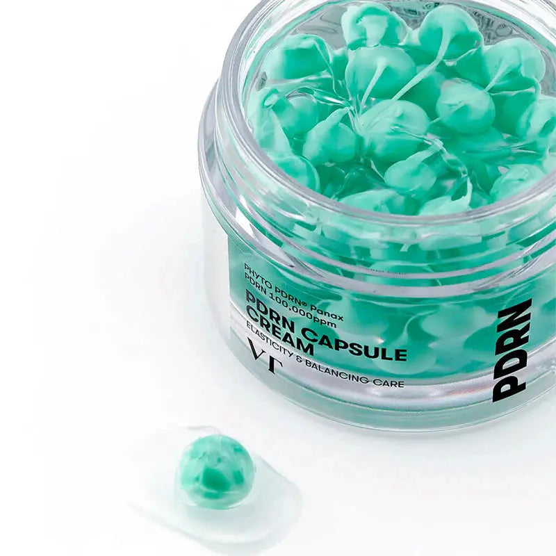 VT Cosmetics PDRN Capsule Cream open jar and capsule